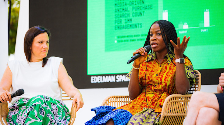 A discussion takes place at Cannes Lions