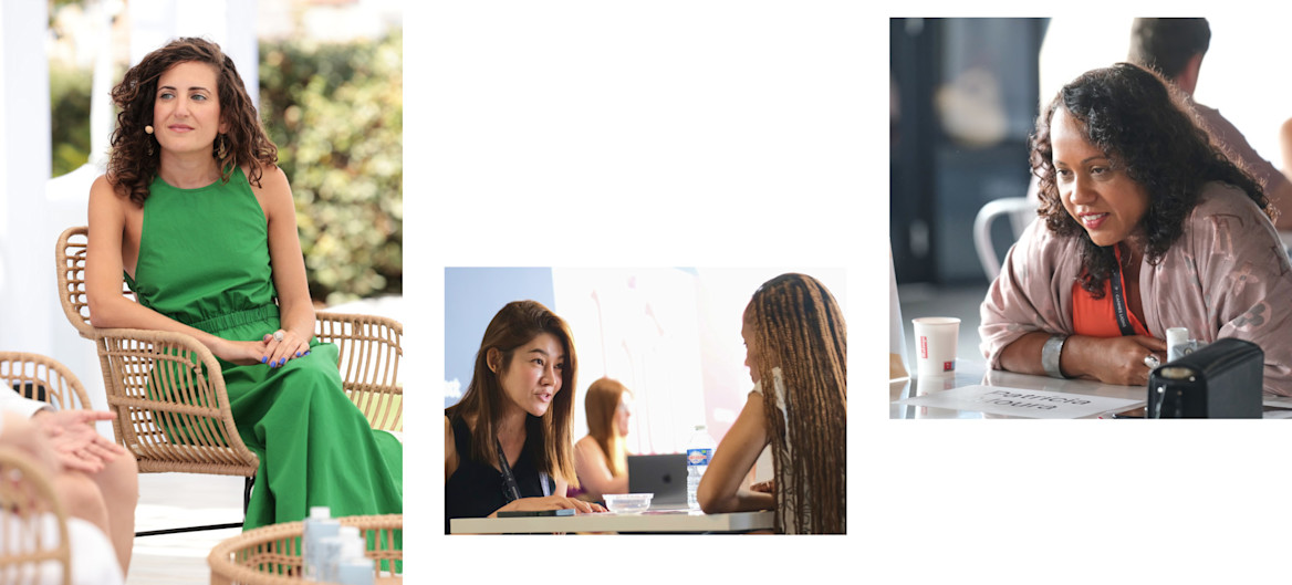 A gallery of people attending the See It Be It programme at Cannes Lions.